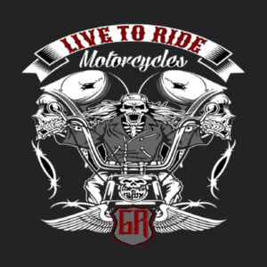 SUDADERA MUJER SKULL MOTOS LIVE TO RIDE MOTORCYCLES  Design