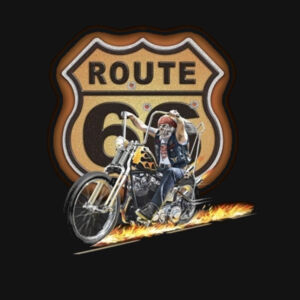 CAMISETA PERSONALZADA MOTEROS SKULL ROUTE 66 Design
