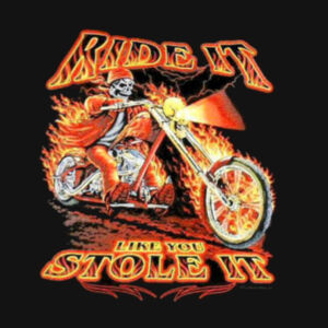 PERSONALIZADO MOTEROS SKULL RIDE IT Design