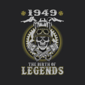 SUDADERA UNISEX PERSONALIZADA MOTEROS SKULL 1949 Design