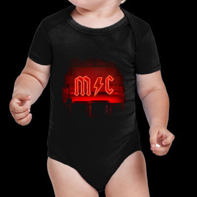 BODY BEBE MANGA CORTA AL ESTILO AC/DC Thumbnail