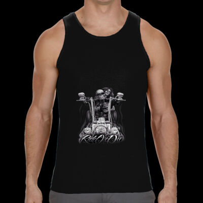 TANK TOP PERSONALIZABLE MOTOS,SKULL,RIDE OR DIE Thumbnail