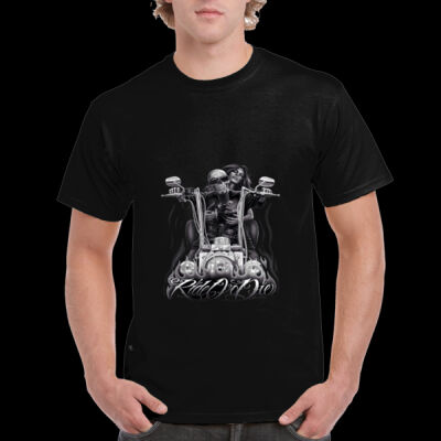CAMISETA PERSONALIZABLE MOTOS,SKULL,RIDE OR DIE Thumbnail