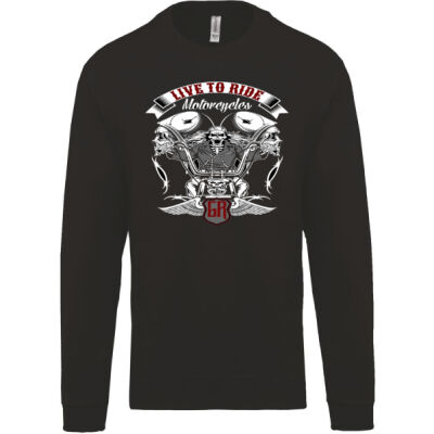 SUDADERA UNISEX SKULL MOTOS LIVE TO RIDE MOTORCYCLES  Thumbnail
