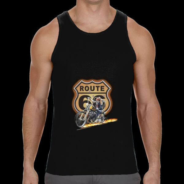TANK TOP PERSONALZADO MOTEROS SKULL ROUTE 66 Thumbnail