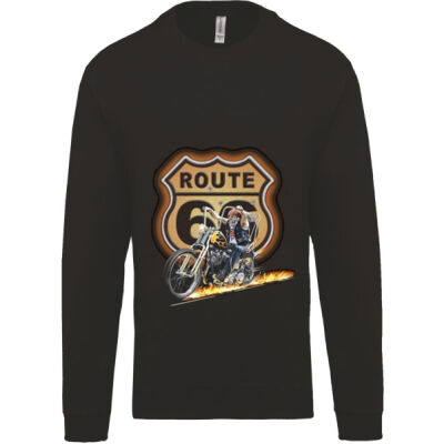 SUDADERA UNISEX PERSONALZADA MOTEROS SKULL ROUTE 66 Thumbnail