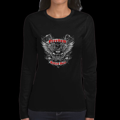 CAMISETA MUJER MOTERAS FREEDOM SKULL Thumbnail